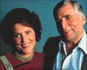 Gene Roddenberry with his wife Majel Barret